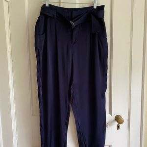 GAP Satin Joggers Navy Size 12 Tall